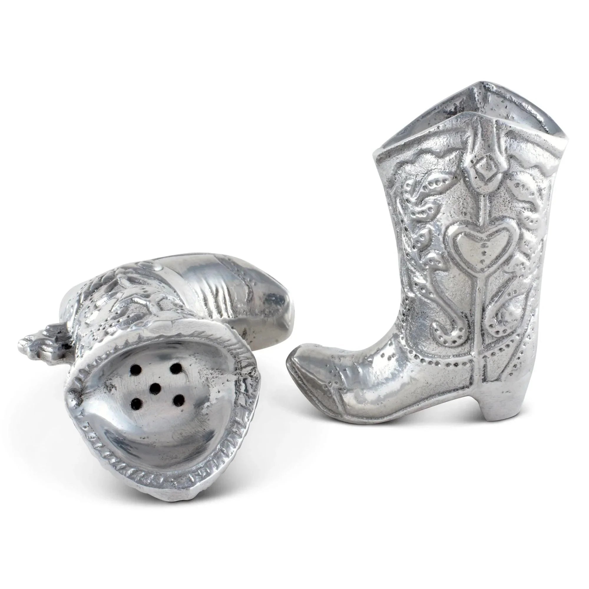 Aluminum cowboy boots western salt and pepper shakers - Your Western Decor