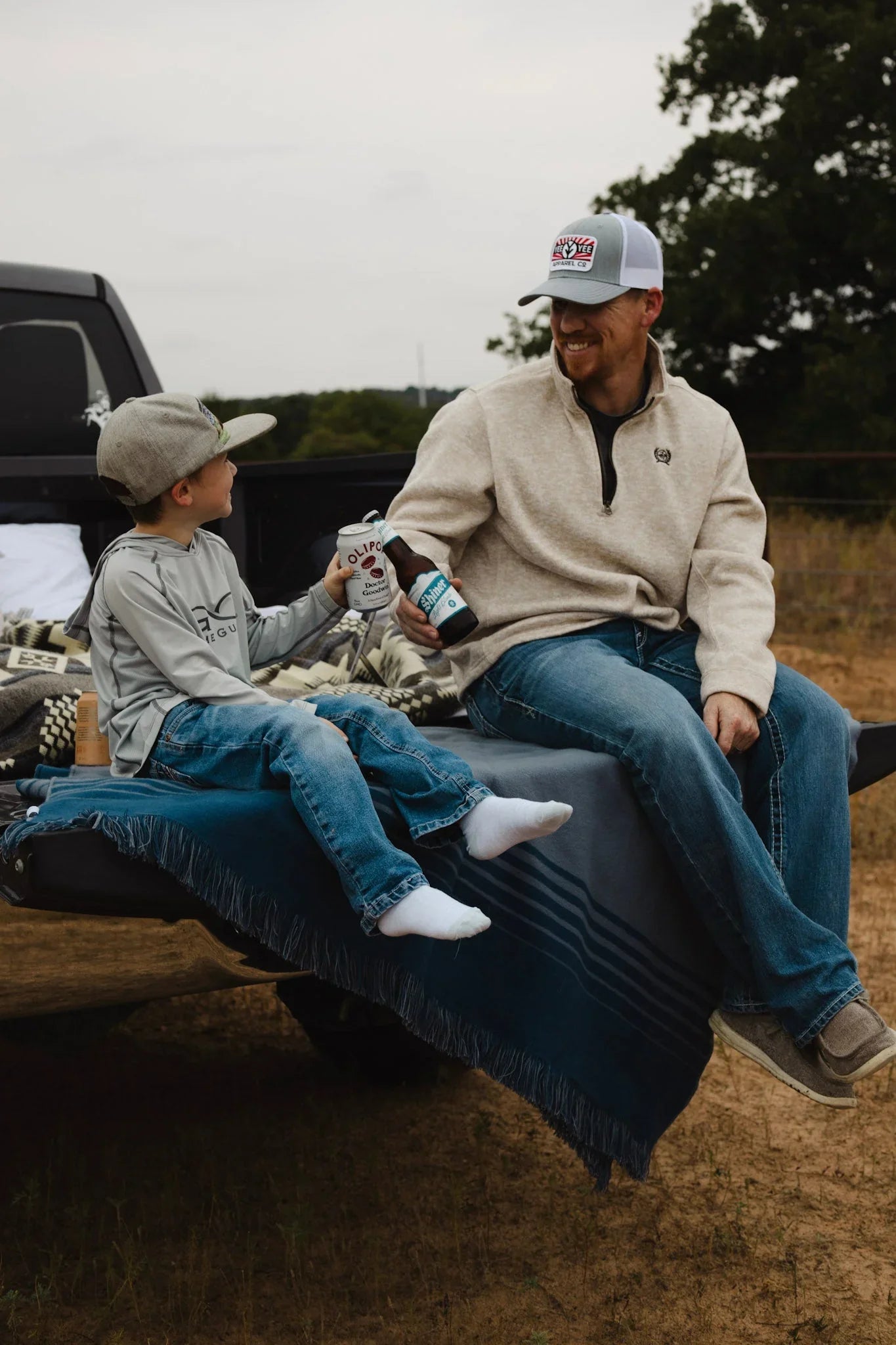 Blue and grey luxury plush throw blanket with fringe - Your Western Decor