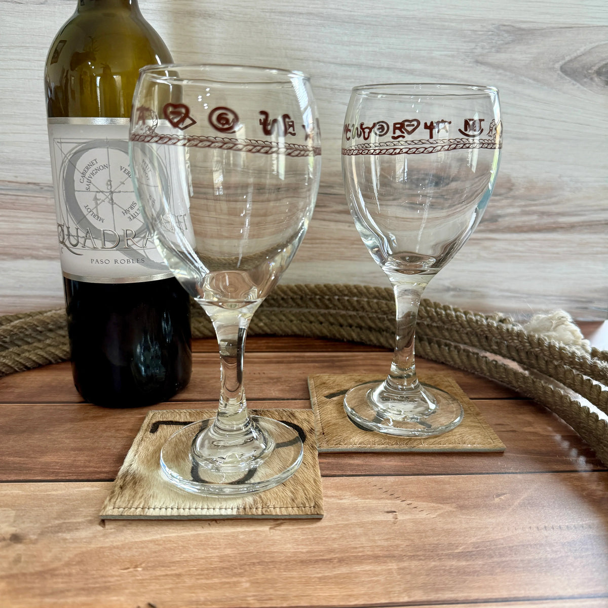 Branded Western Wine Glasses