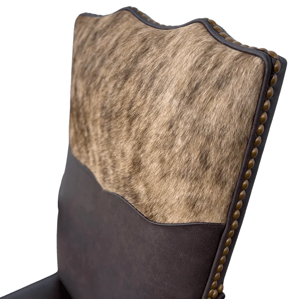 Leather and Brindle Cowhide Office Chair