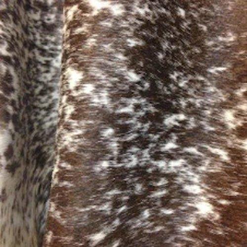 Brown and white peppered cowhide swatch - Your Western Decor