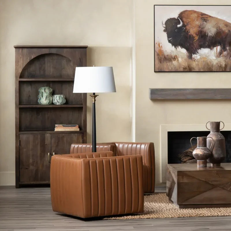 Buffalo art with 2 Huxley Accent Chairs - Your Western Decor