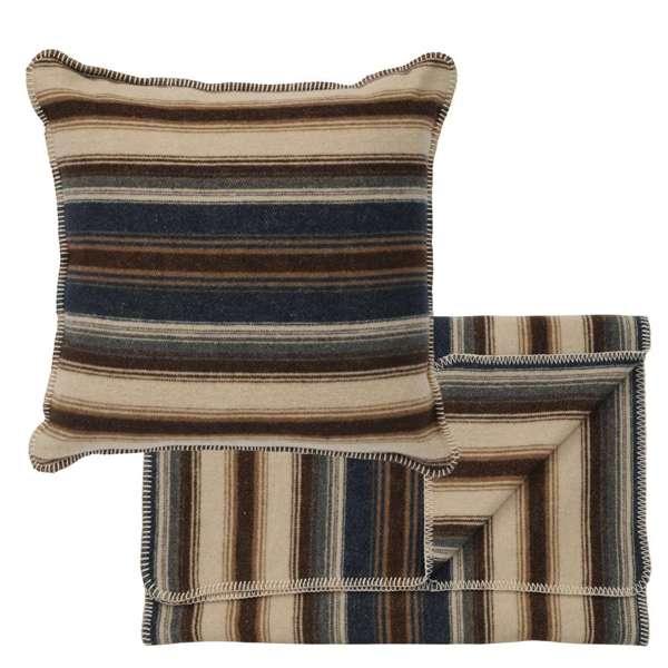 Cadillac Ranch Stripe Wool Blend accent pillow and bed runner - Your Western Decor