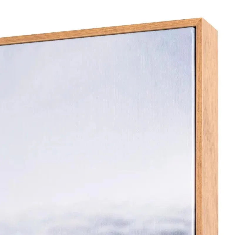 Open Range Canvas Horse Art in natural wood frame detail - Your Western Decor