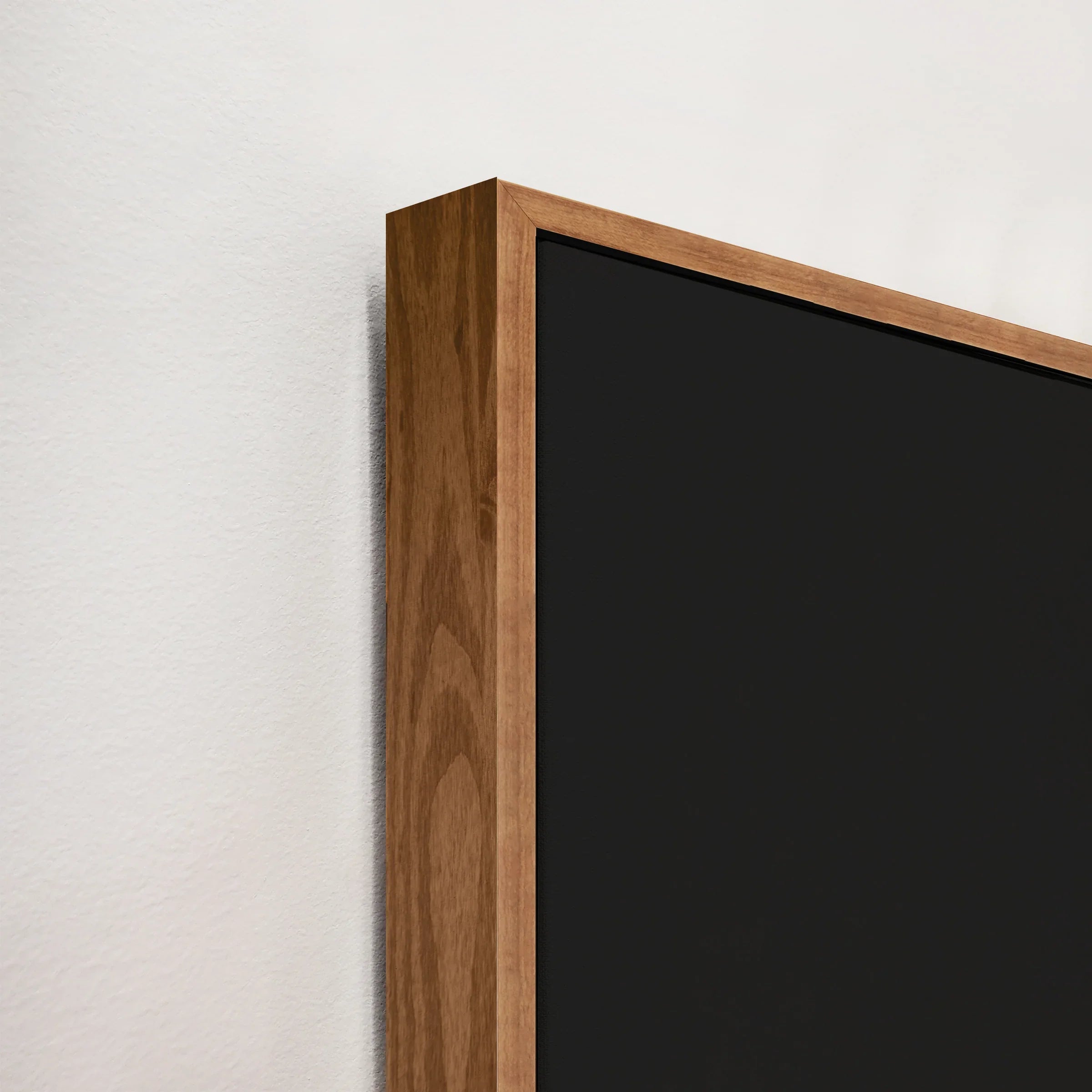 Detail of oak frame for canvas art - Your Western Decor