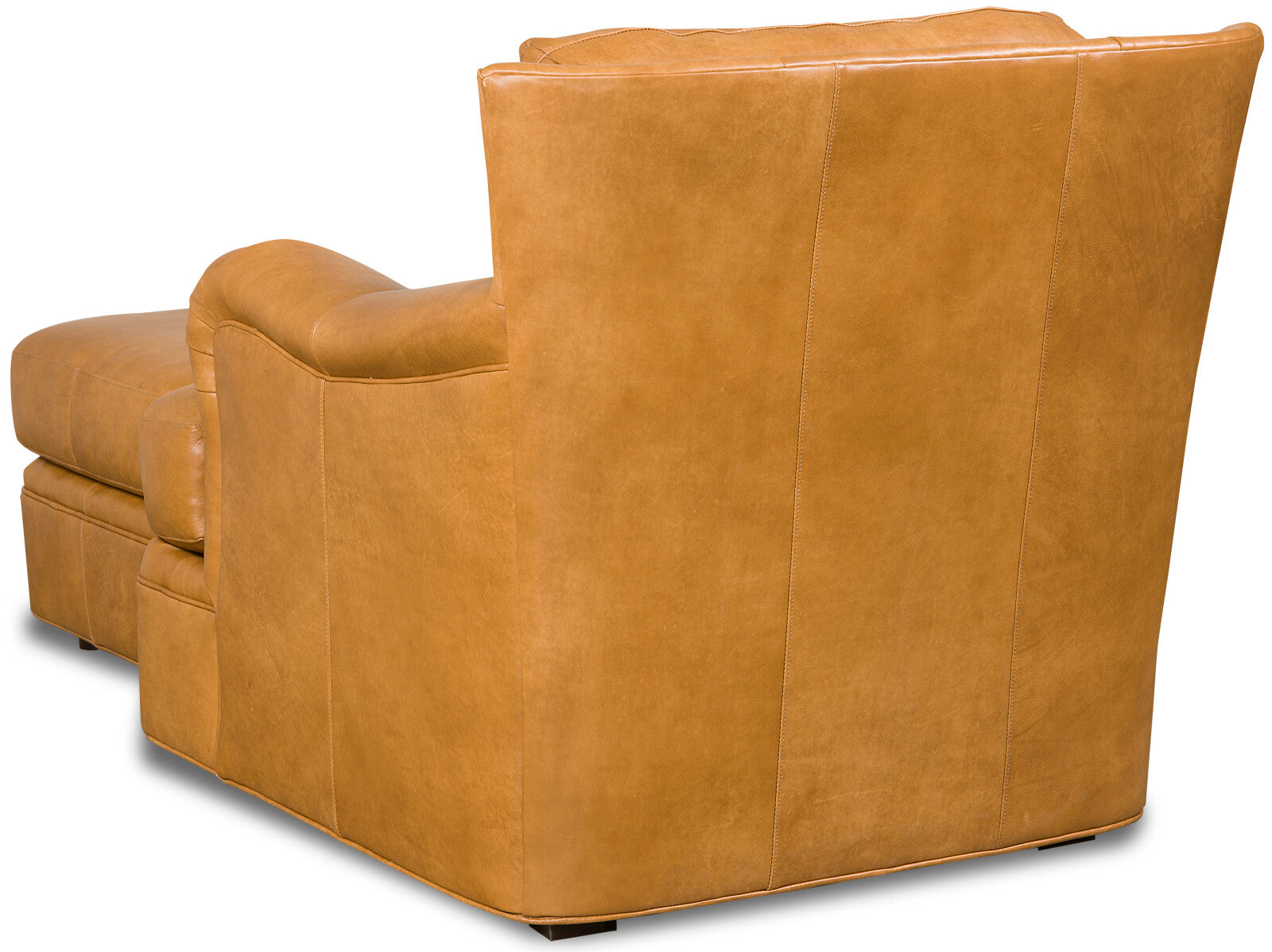 luxury western leather chair with ottoman handcrafted USA