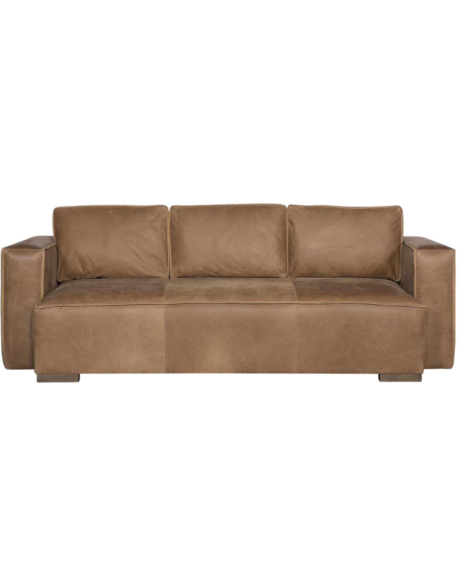 Canyon Saddle Leather Sofa front view
