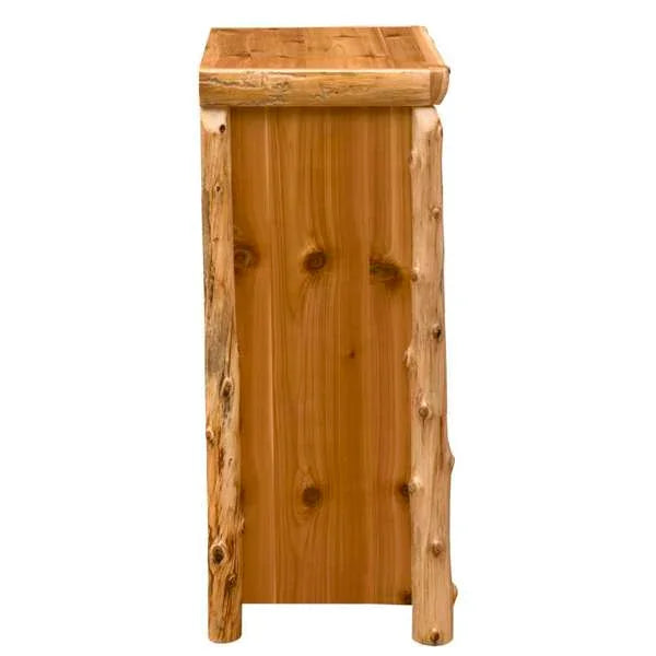 American made Premium Cedar Log Chest of Drawers side view - Your Western Decor