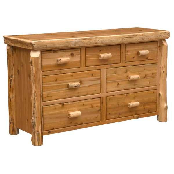 American made Cedar Log 7-drawer dresser - Your Western Decor