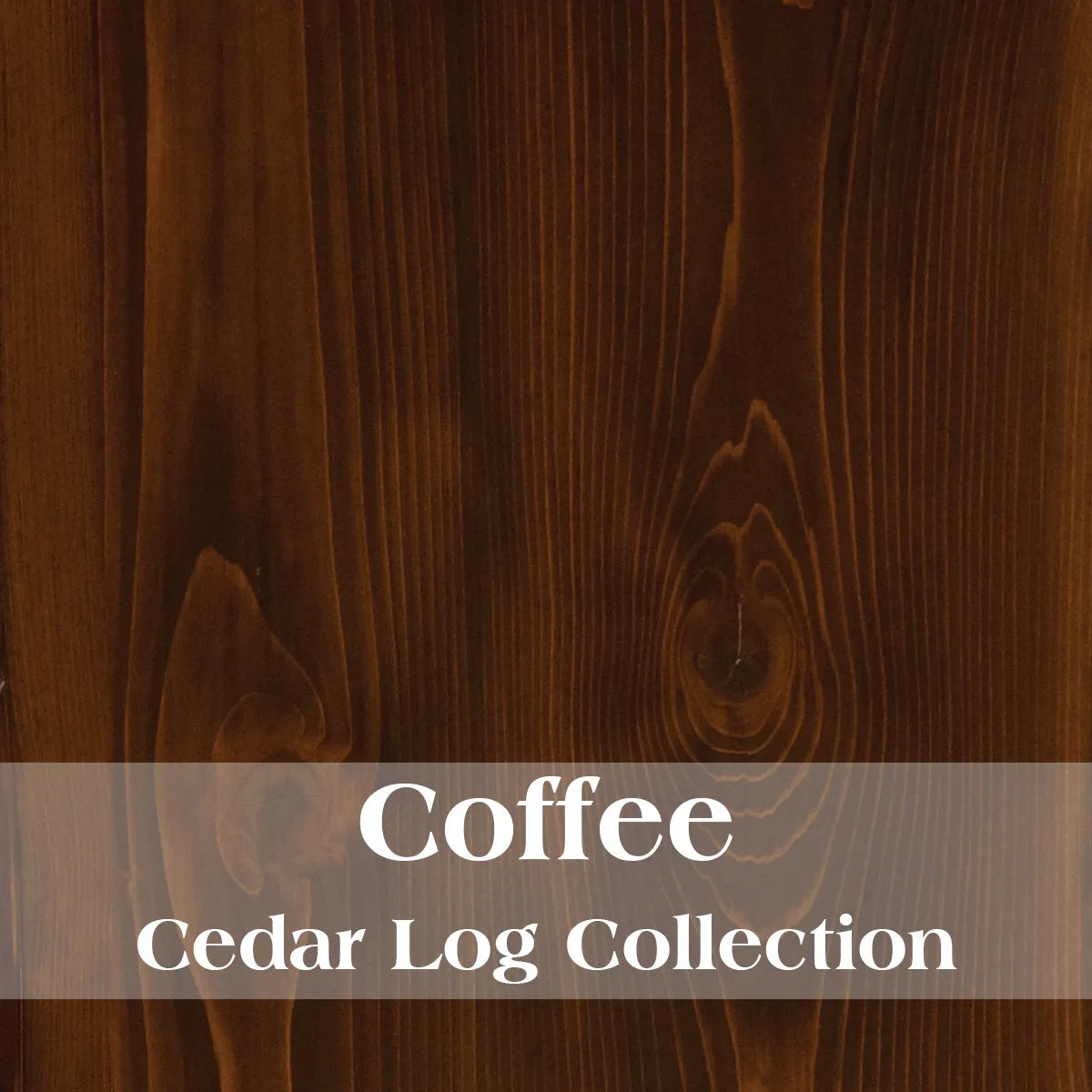 Coffee cedar log finish sample