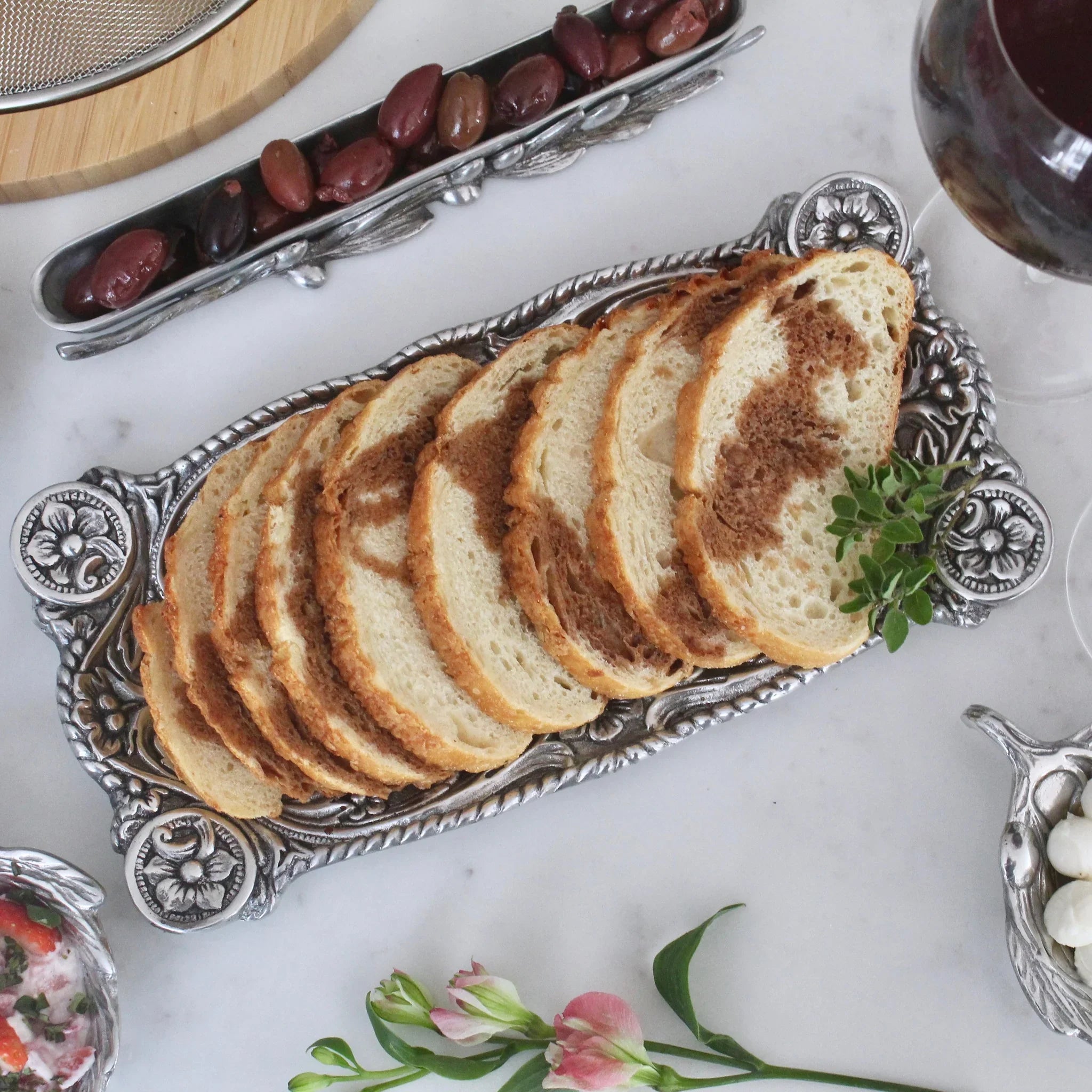 concho engraved bread platter - Your Western Decor