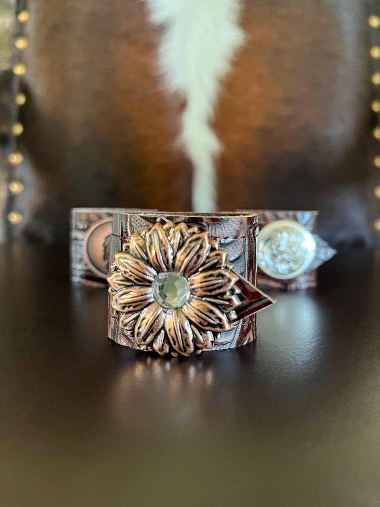 Copper Flower concho western napkin ring by Your Western Decor