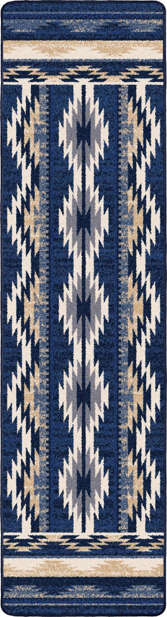 Cornflower Aztec Floor Runner - Rugs Made in the USA - Your Western Decor