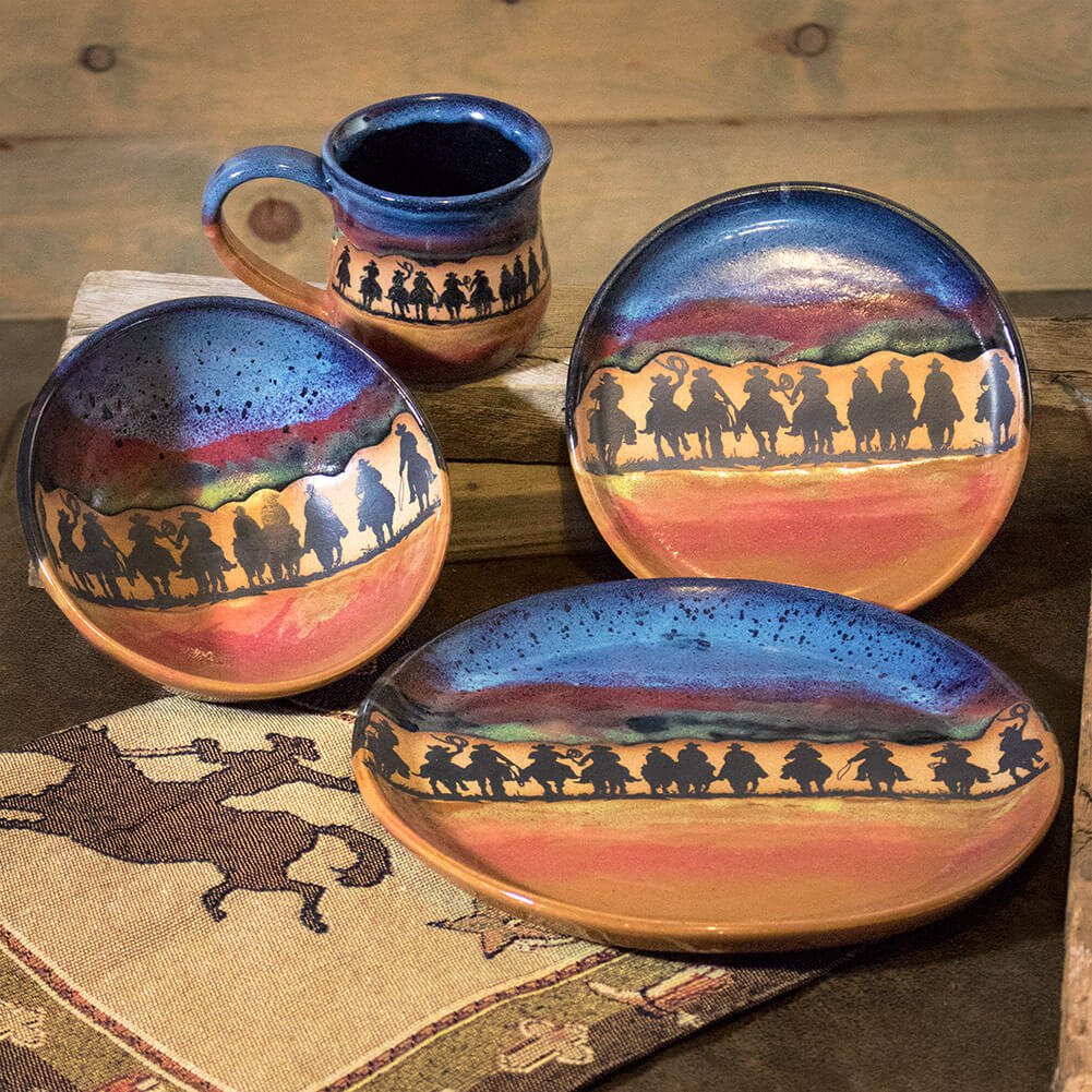 Cowboy Posse handmade dinnerware collection - made in the USA - Your Western Decor