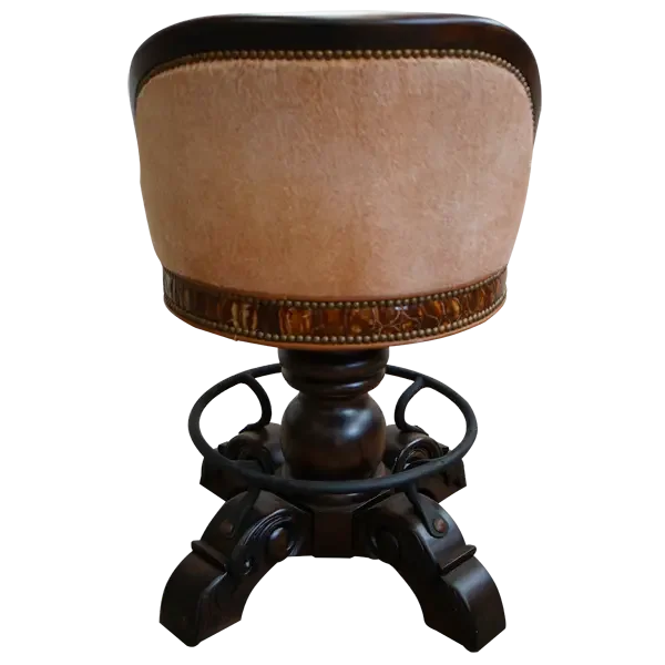 Handcrafted Leather Western Bar Stool - Your Western Decor