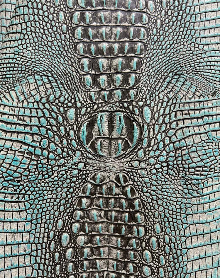Croc embossed leather in topaz - Your Western Decor