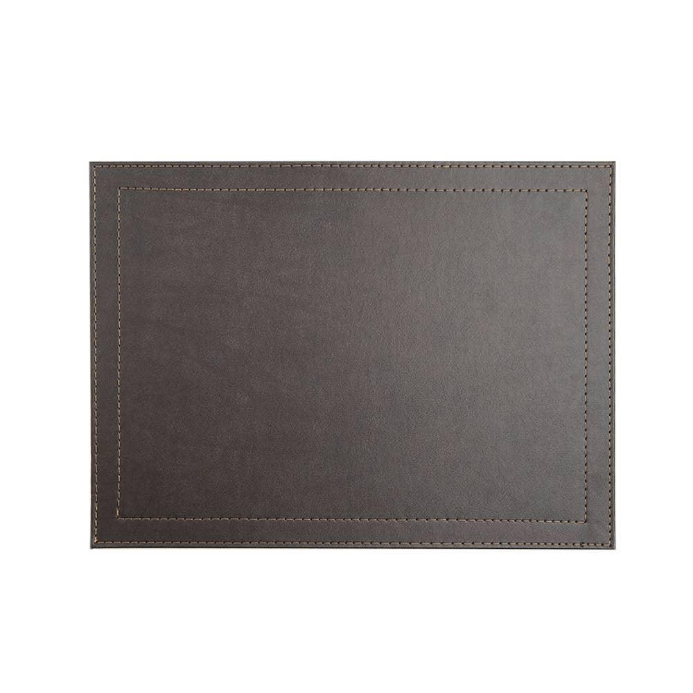 Brown vegan leather placemat - Your Western Decor