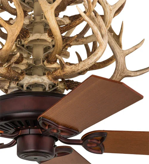 Custom crafted, American made Authentic Deer Antler Ceiling Fan - Your Western Decor