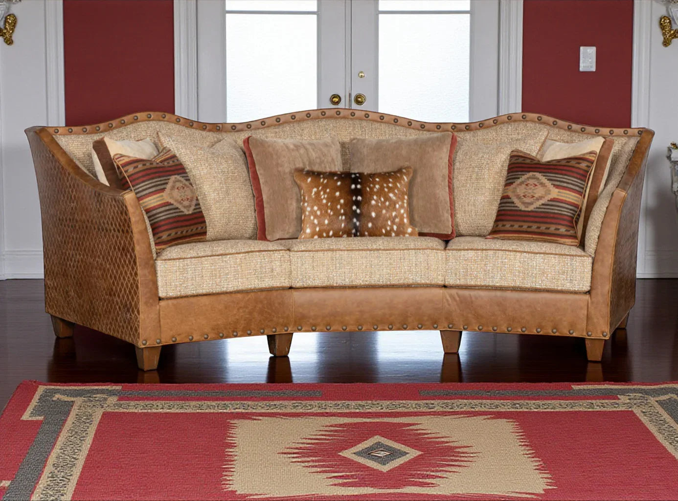 American made Diamond Stitch Conversational Sofa - Your Western Decor