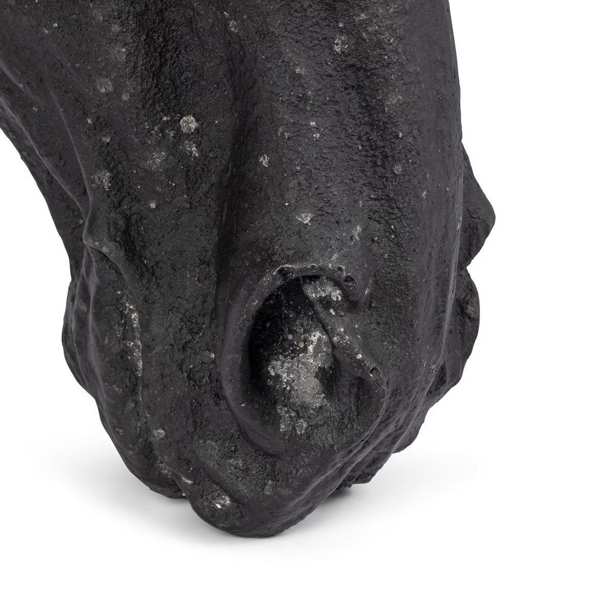Close up of horse sculpture nose