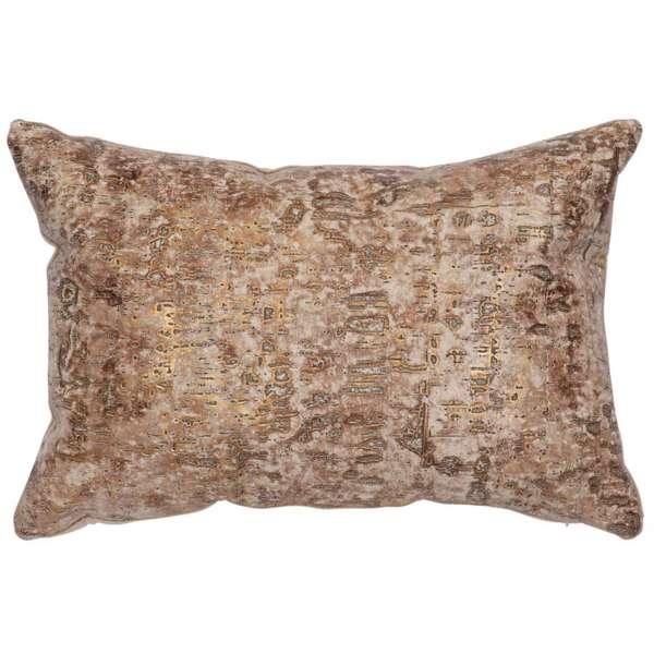 American made Driftwood Cloudy Gold Leather Accent Pillow - Your Western Decor