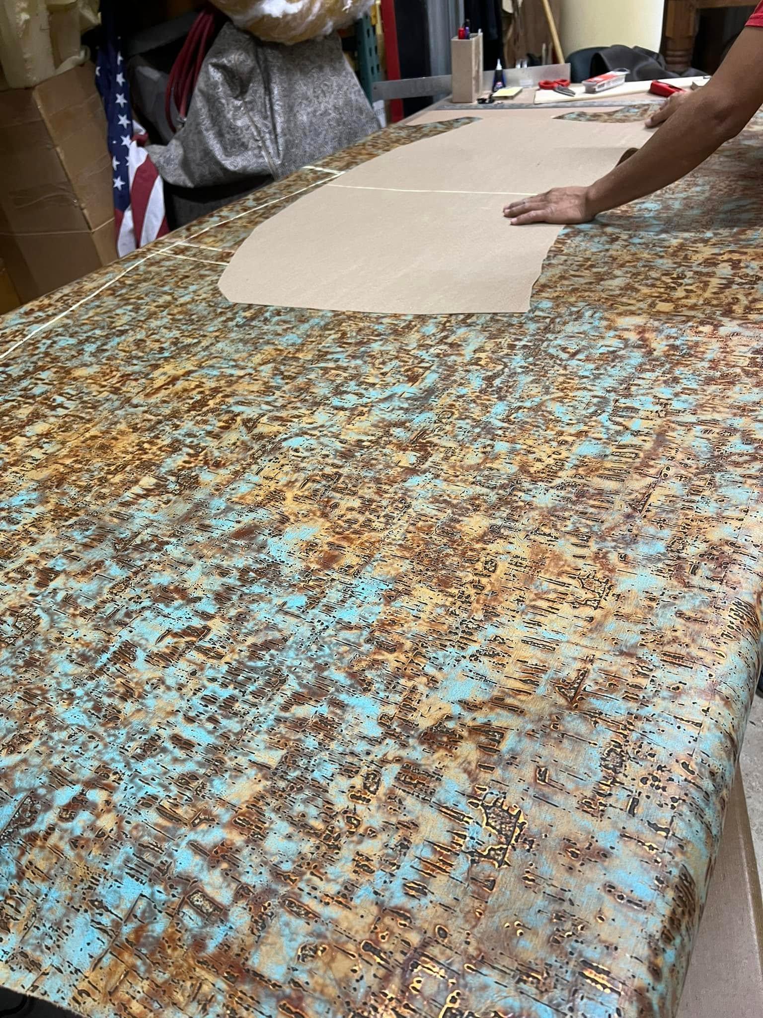 Driftwood copper blue leather - Your Western Decor