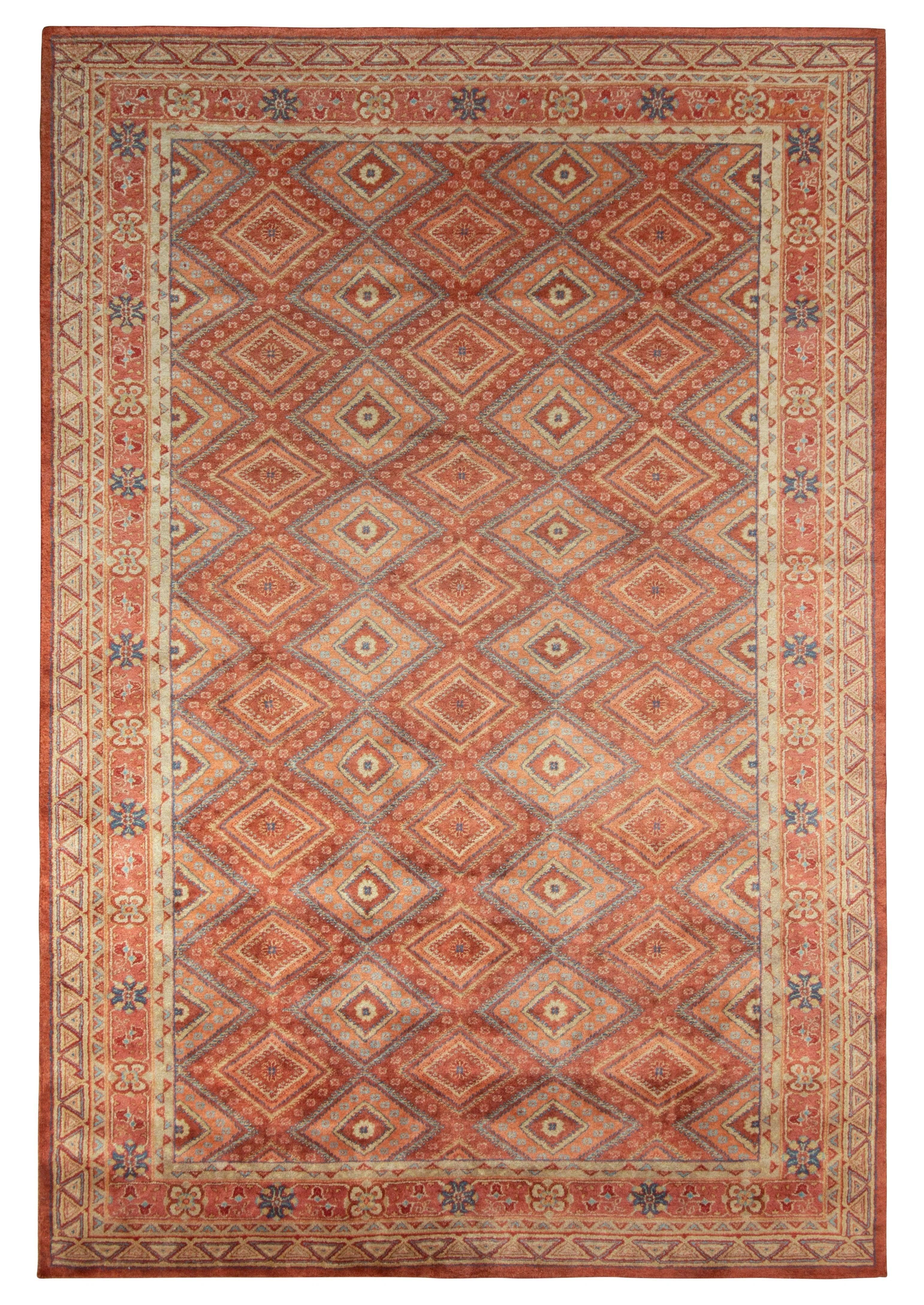 Southwestern Ember Nights Area Rug 9' x 14' hand knotted of wool - Your Western Decor