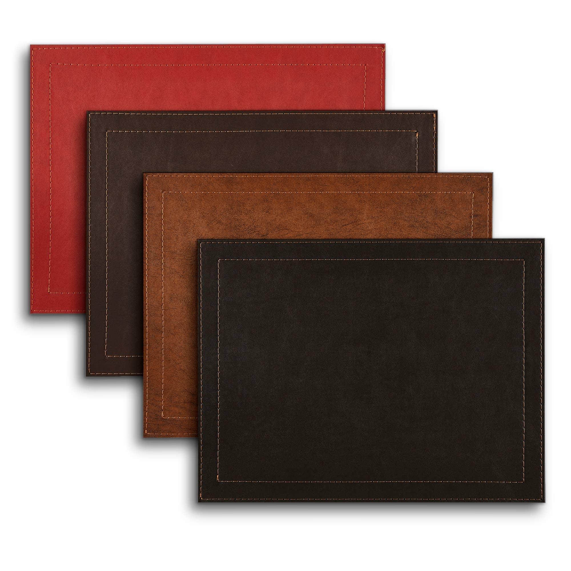 Faux leather placemats, double sewn - Your Western Decor
