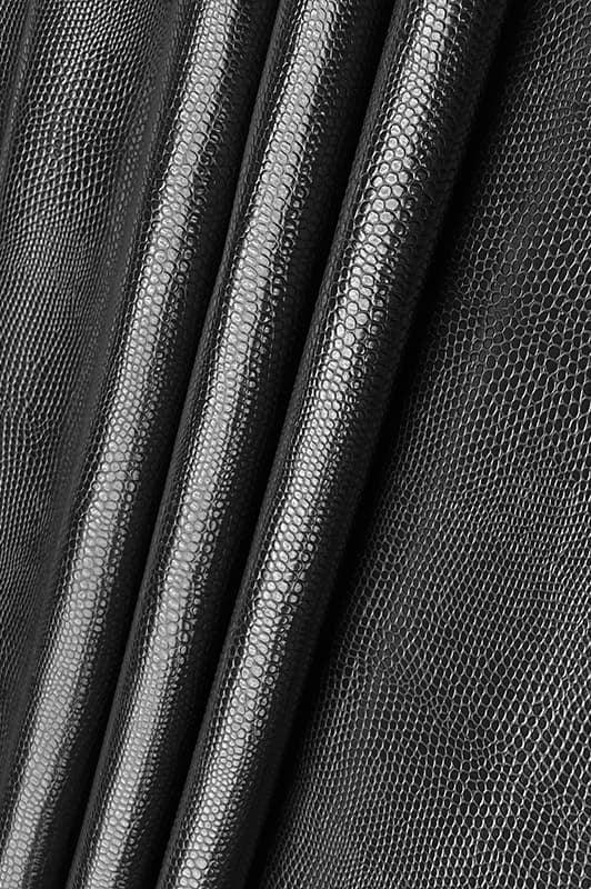 Black Lizard Embossed Semi-Aniline Leather - Your Western Decor