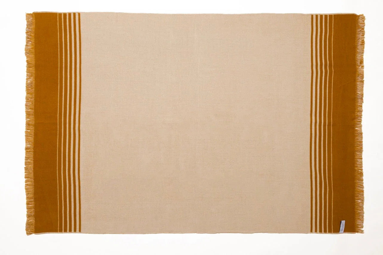 Gold and beige color ultra plush throw blanket reverse - Your Western Decor