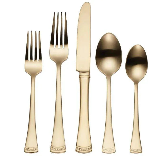 Gold 5-pc Flatware Set - Your Western Decor