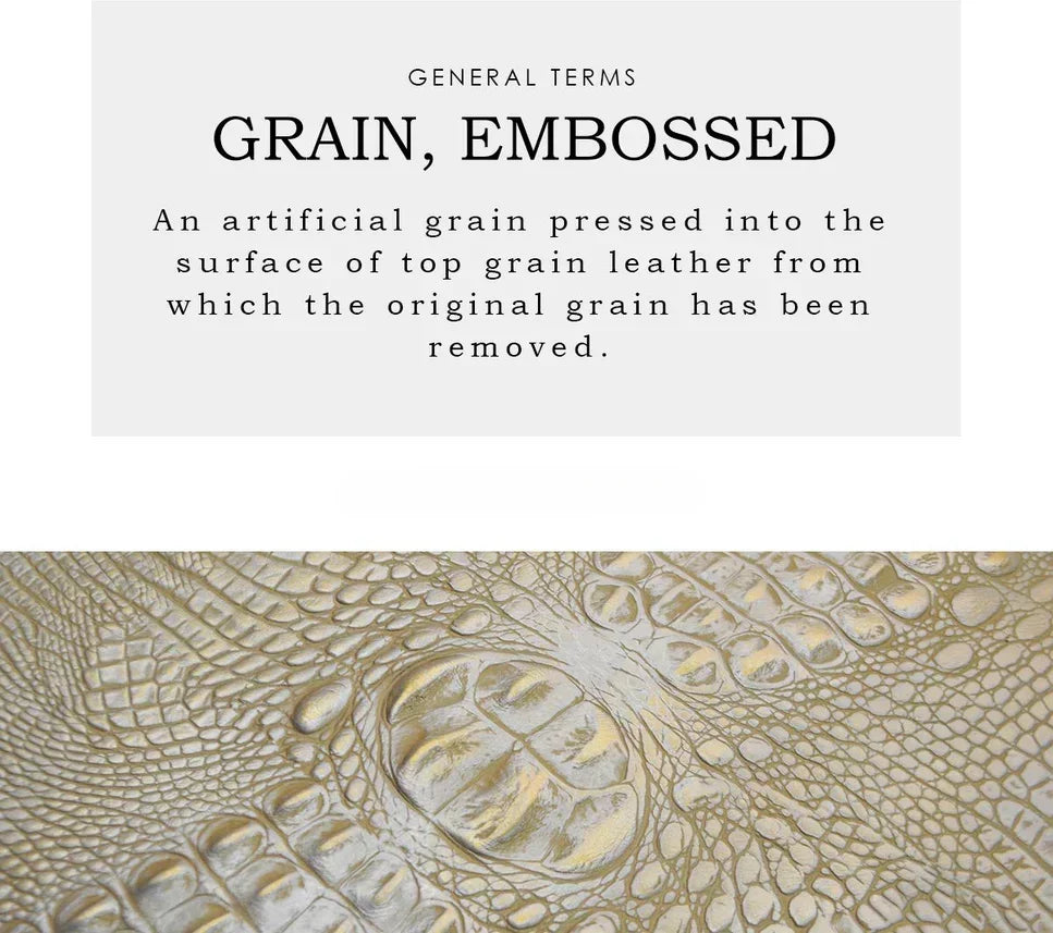 General Terms - Grain, Embossed leather description - Your Western Decor