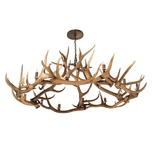 Custom made round antler chandelier