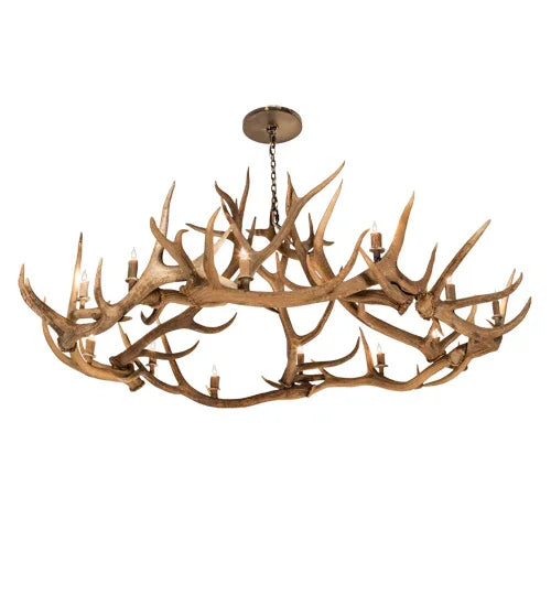 Round American made grand lodge antler chandelier