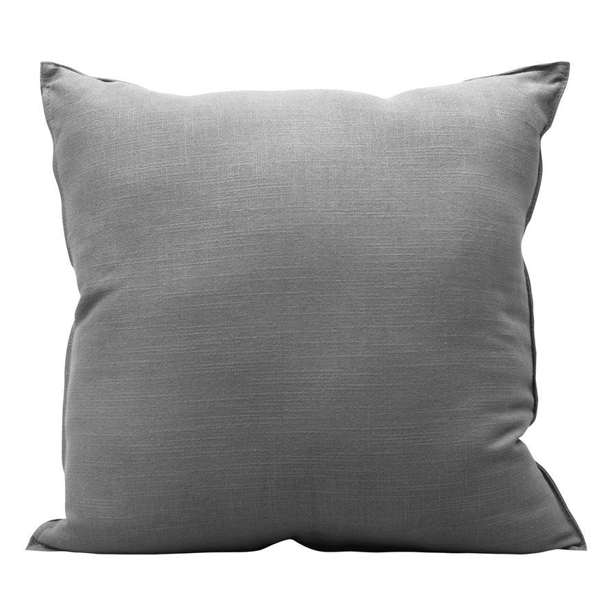 Grey leather pillow with silver stud design reverse - Your Western Decor