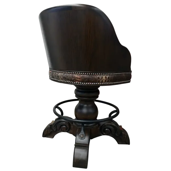 Handcrafted Leather Western Bar Stool - Your Western Decor