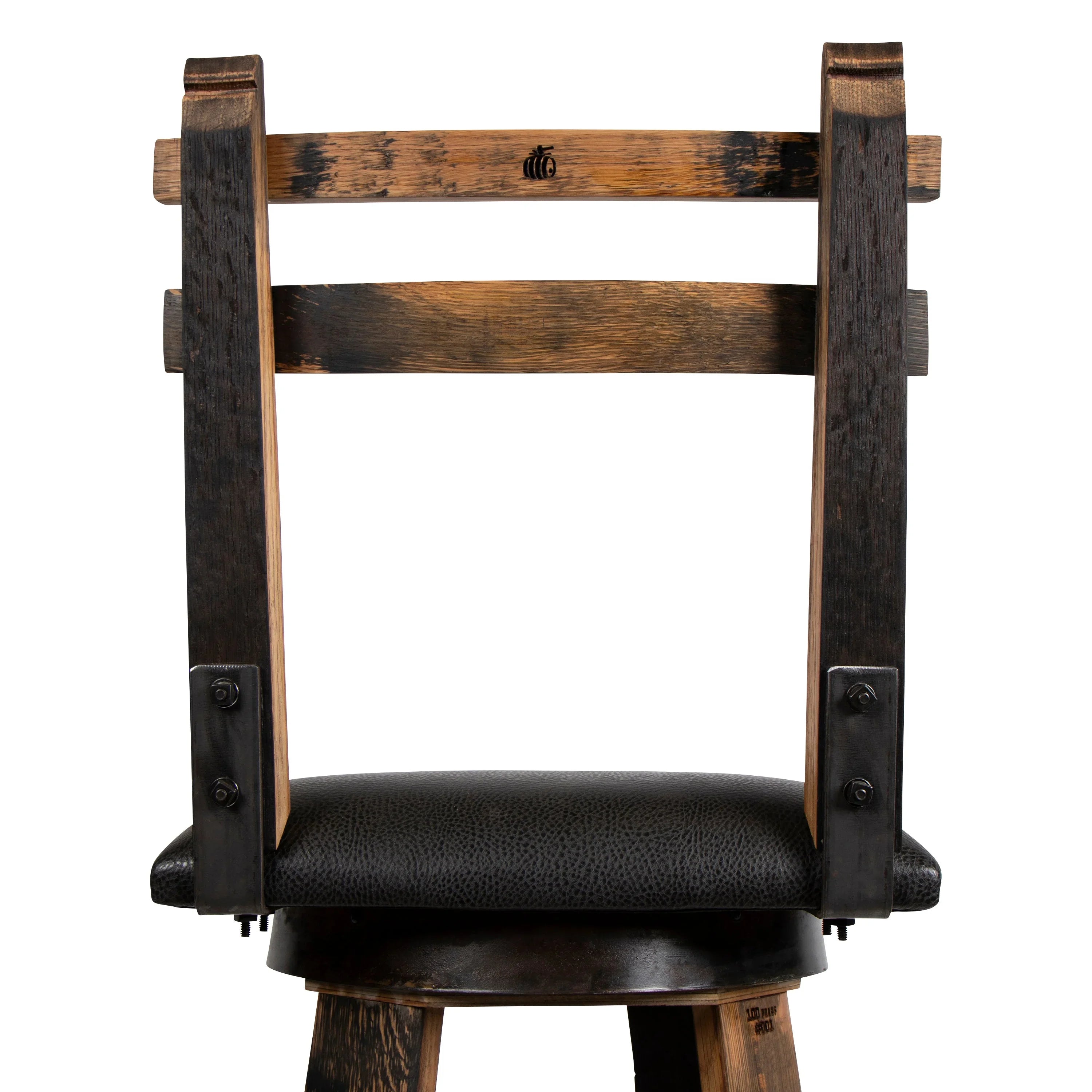 Custom and handmade in the USA 160 Proof Bar Stool with vinyl upholstered swivel Seat - Your Western Decor