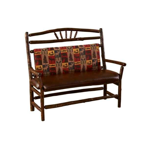 American made Hickory Settee with Klondike Upholstery - Your Western Decor