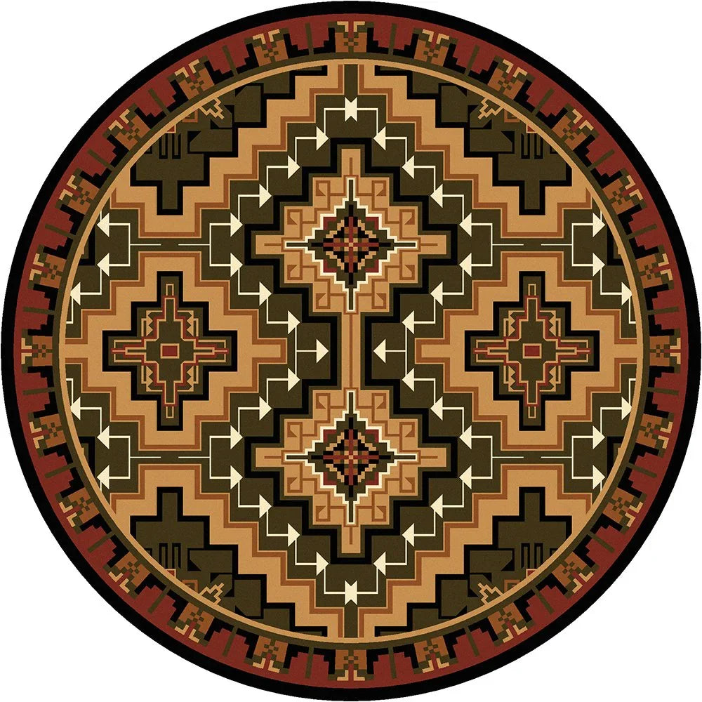 Hill Country Round Area Rug made in the USA - Your Western Decor