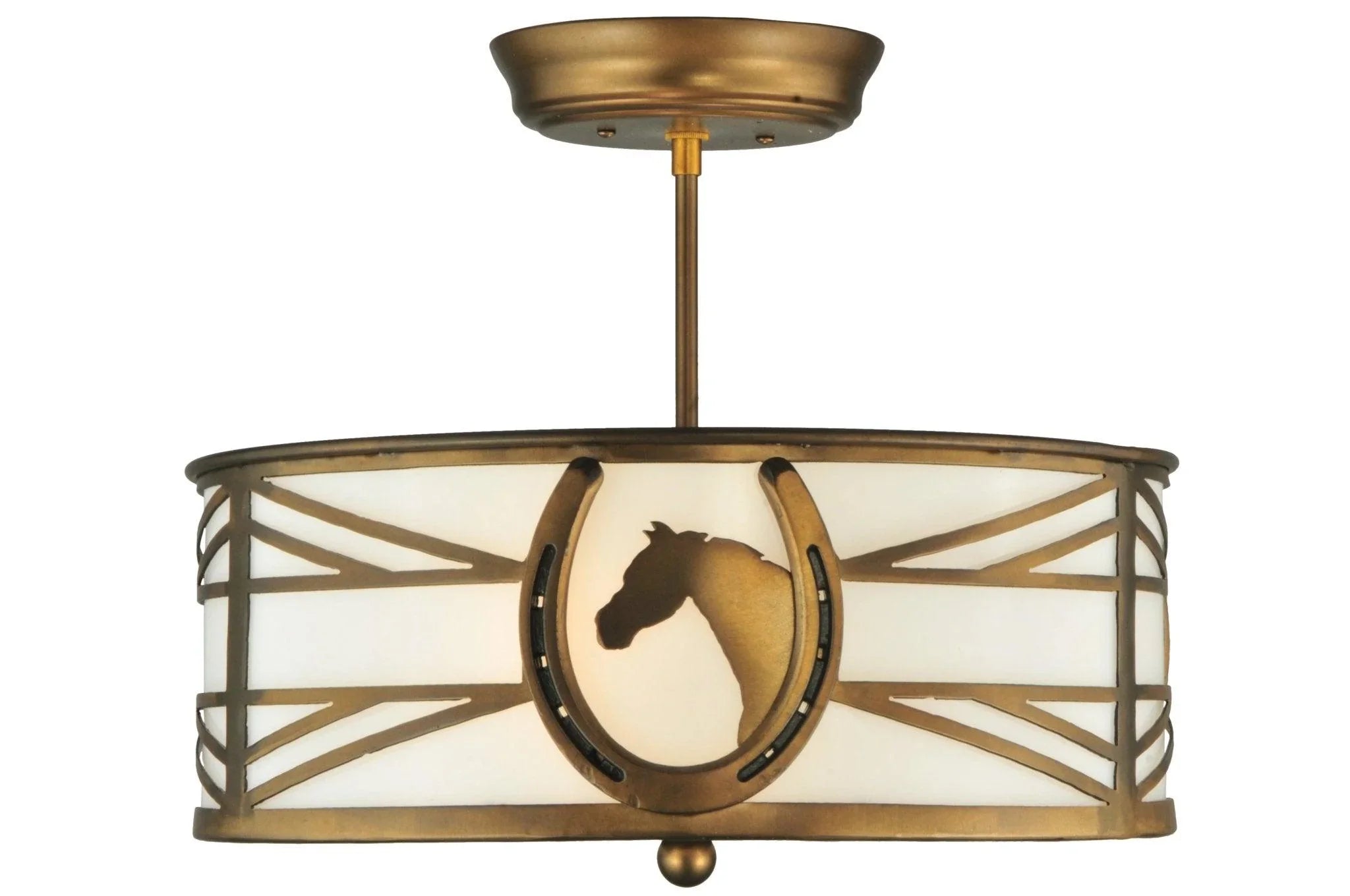 Equine Silhouette Semi-Flushmount made in the USA - Your Western Decor