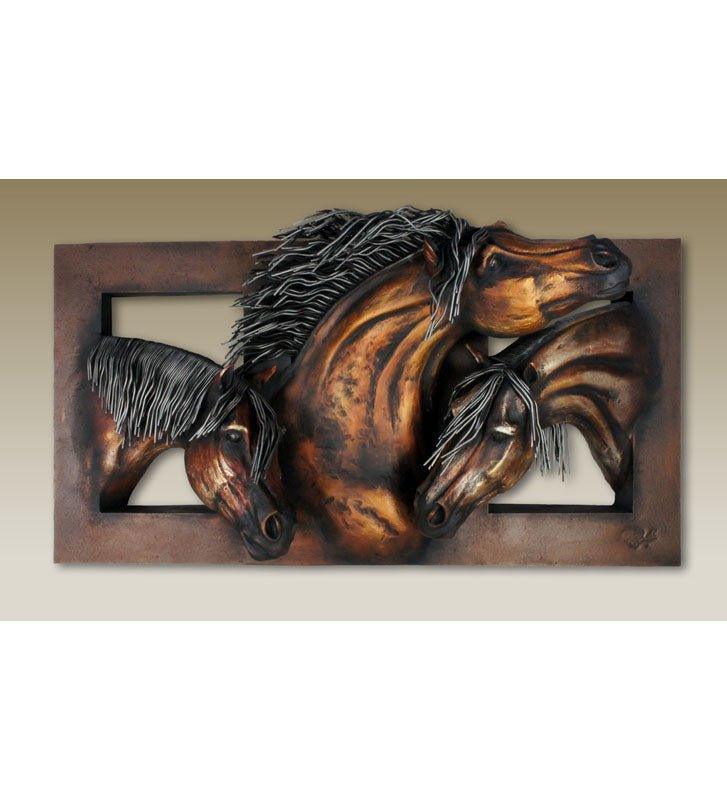 Trio of Horses Wall Sculpture