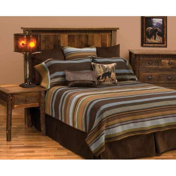 Hudson Rustic Stripe Bedding Ensemble made in the USA - Your Western Decor