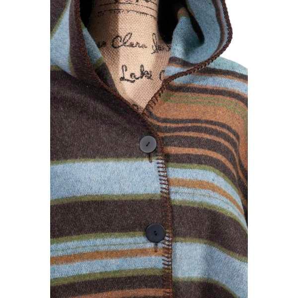 Hudson Rustic Stripe Hooded Throw Blanket detail made in the USA - Your Western Decor