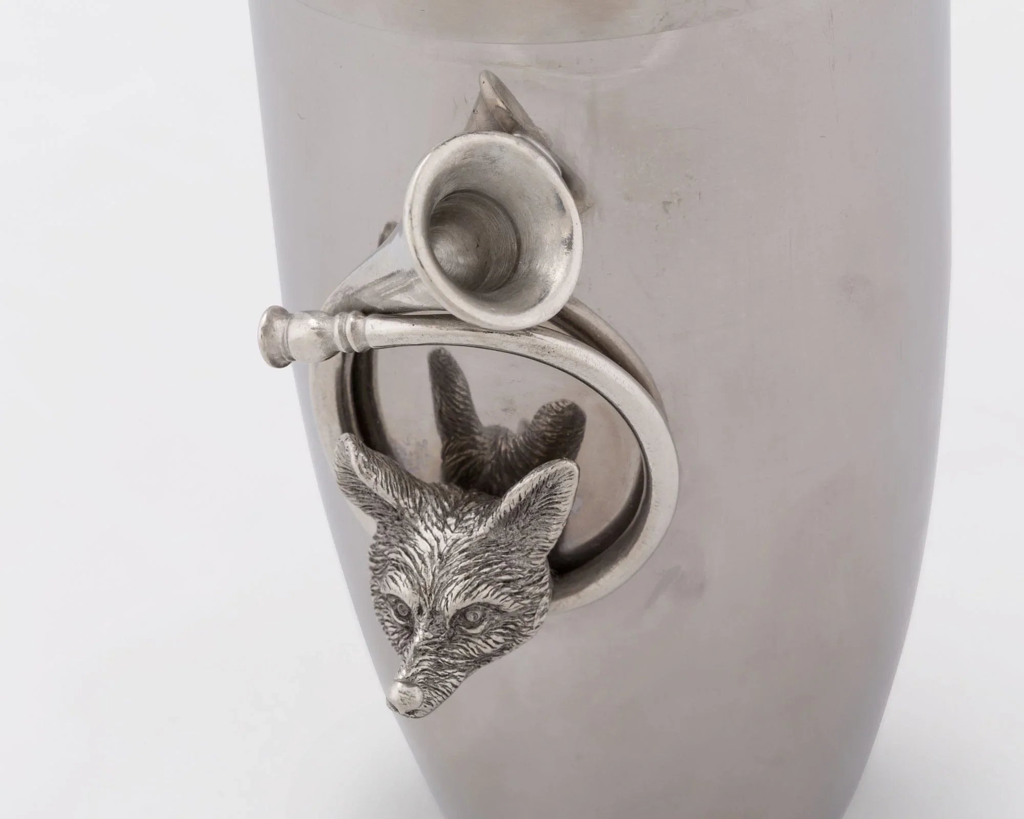 Fox and horn detail on Horn Hunt Cocktail Shaker - Your Western Decor