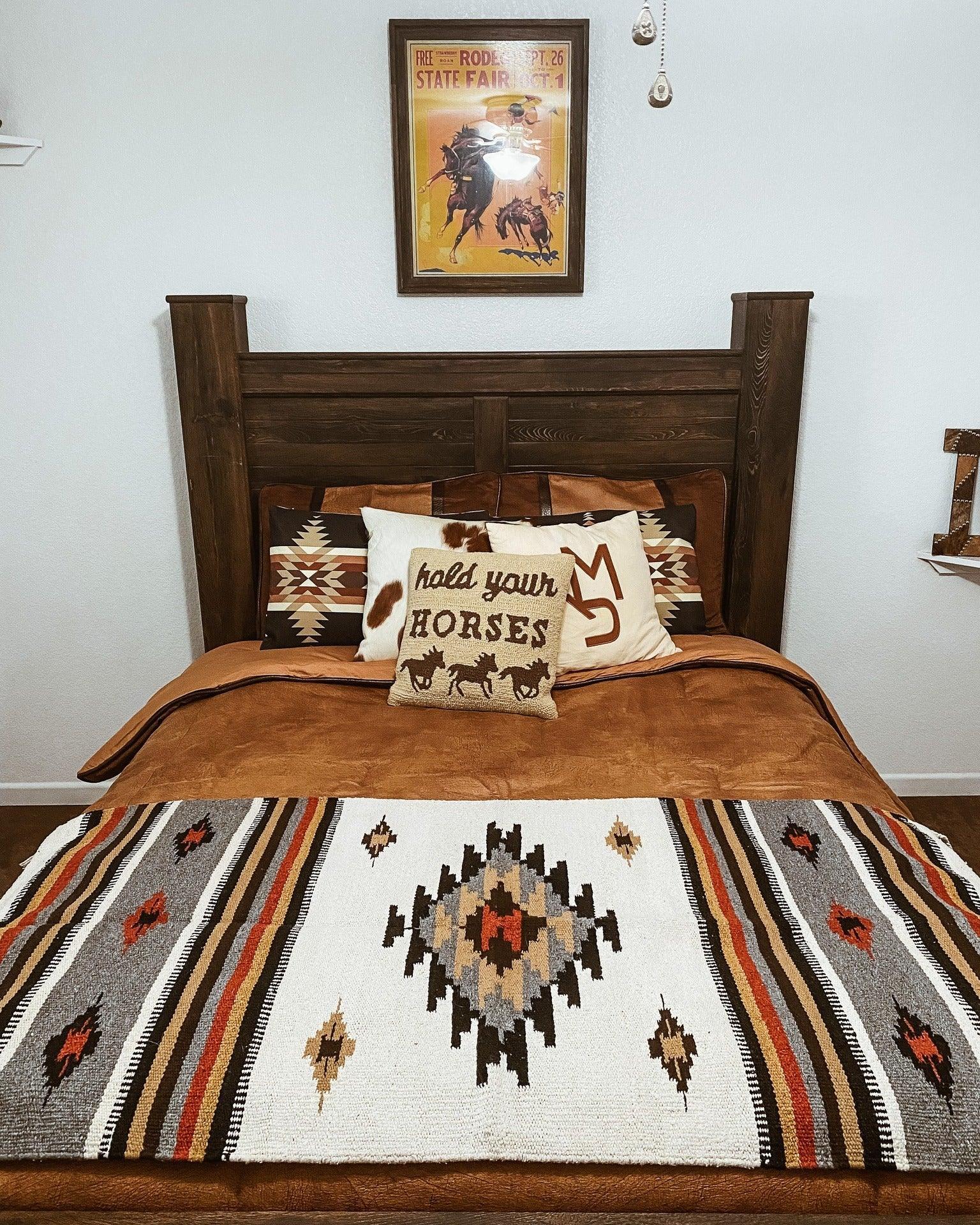 Khaki Cowboy Comforter Set with Yosemite Accent Pillows - Your Western Decor
