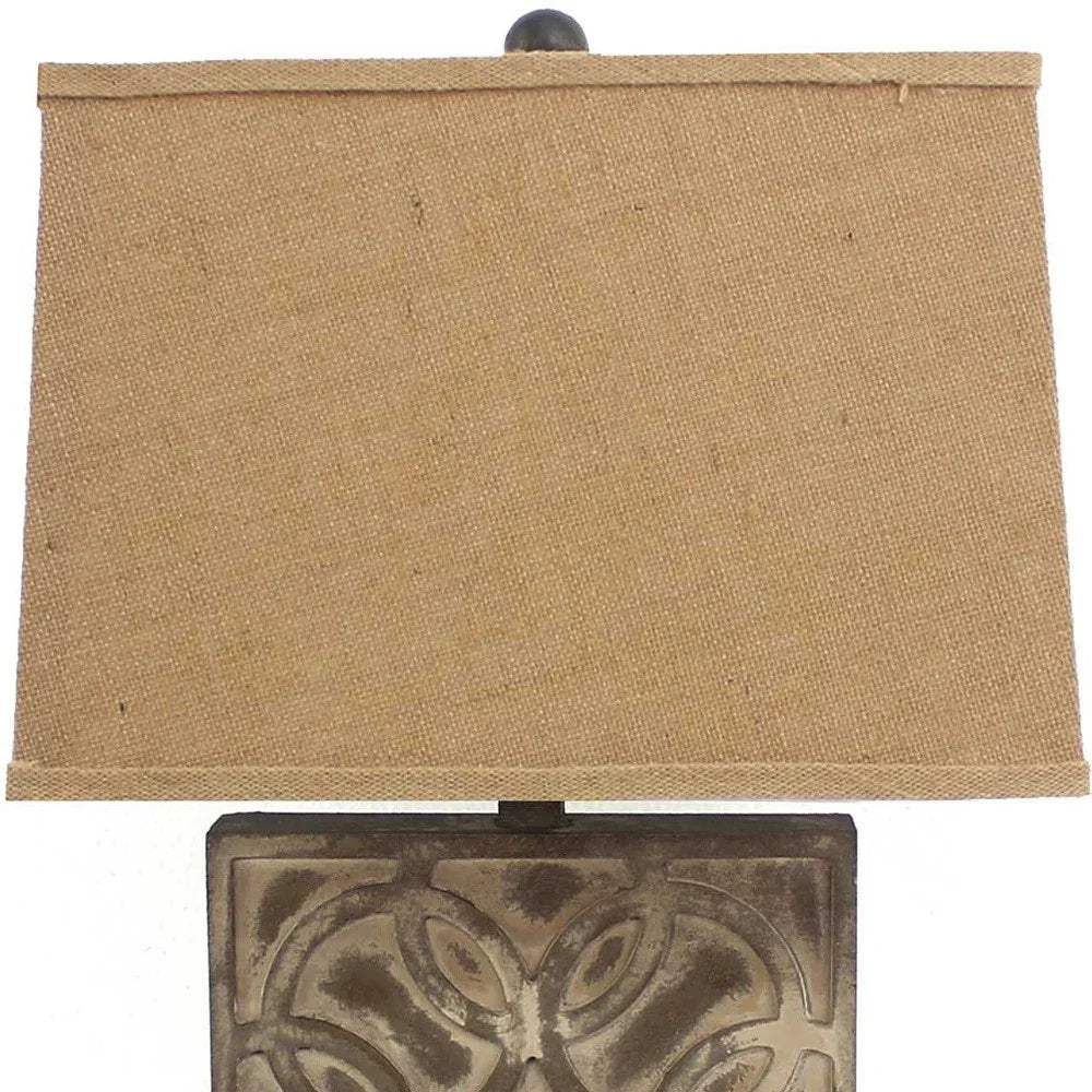 Khaki linen lamp shade detail - Your Western Decor