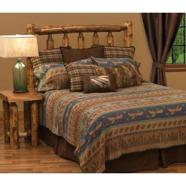 Lakeshore rustic cabin bedding collection made in Idaho, USA. - Your Western Decor