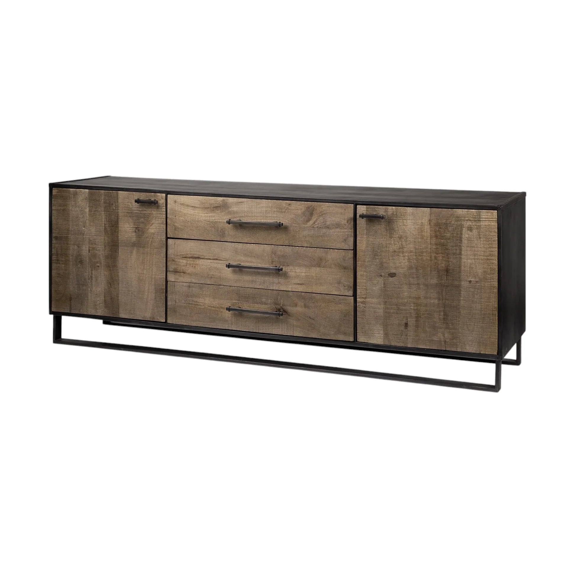 Iron framed Mango wood sideboard