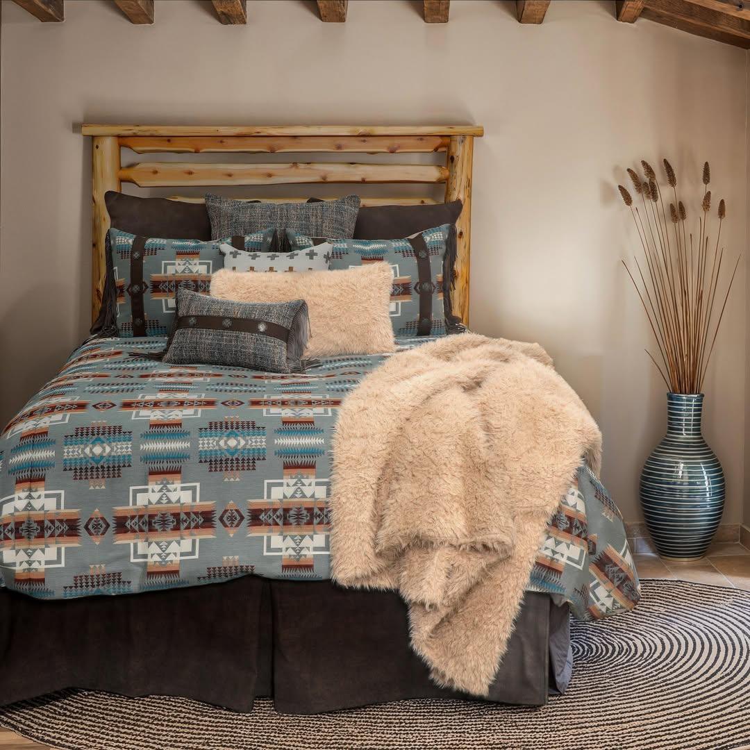 Little Chief Joseph Bedding Ensemble in Wooded River and Pendleton Fabrics - Made in the USA - Your Western Decor
