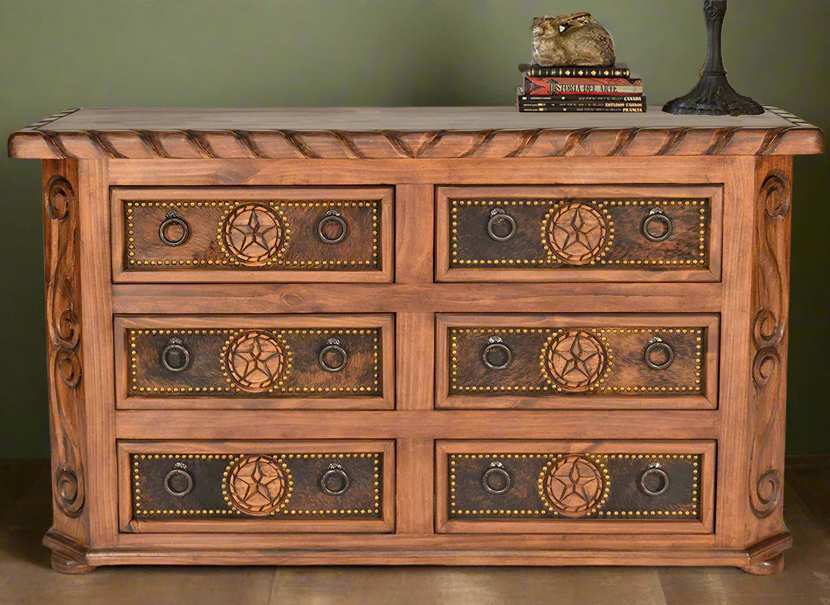 Lonestar Cowhide Dresser